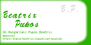 beatrix pupos business card